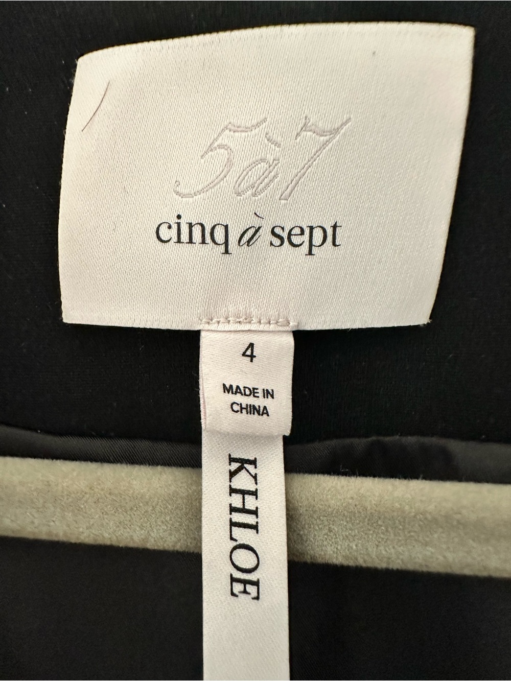 Cinq a Sept Khloe 3/4 sleeve black blazer - Picture 4 of 6